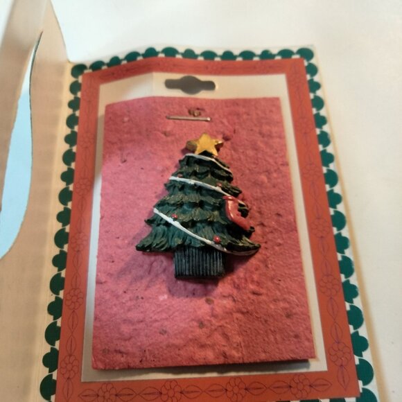 Santas Surprise Christmas Tree Pin Wildflower Seed Paper Bloomin Flower Cards - Picture 3 of 5